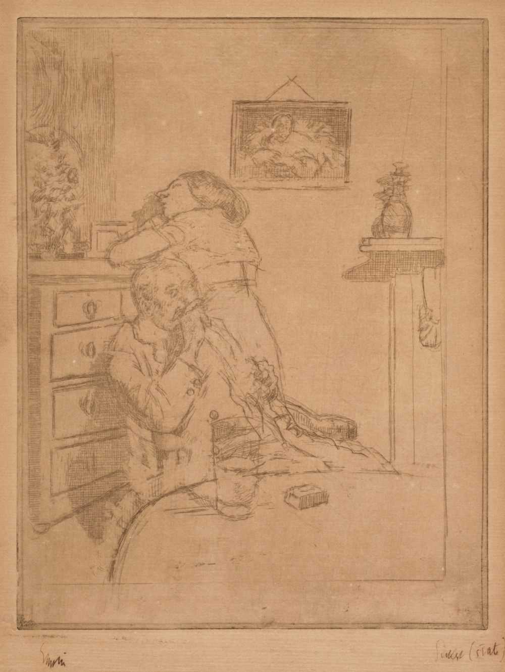 Lot 329 - Sickert (Walter, 1860-1942). Ennui (The Medium Plate), 1914/15, etching, first state, signed