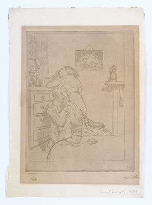 Lot 329 - Sickert (Walter, 1860-1942). Ennui (The Medium Plate), 1914/15, etching, first state, signed