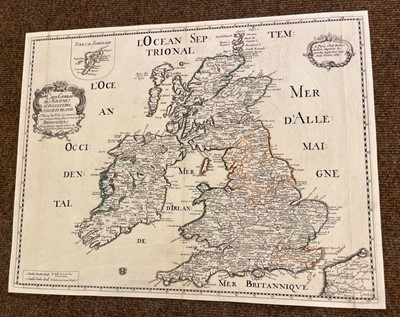 Lot 86 - British Isles. Jaillot (Alexis Hubert), Carte Generale des Royaumes D'Angleterre..., Paris, 1669