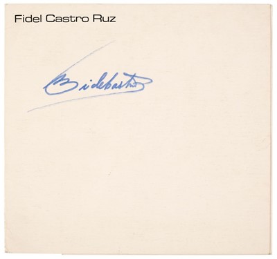 Lot 204 - Castro (Fidel, 1926-2016). Personalised greetings card signed, c. 1991