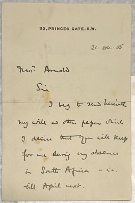 Lot 200 - Baden-Powell (Robert, 1857-1941). Autograph Letter Signed, 'R.S.S. Baden-Powell', 21 December 1900