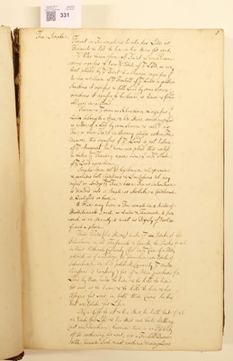 Lot 331 - Legal Manuscript. A manuscript volume of the transcriptions of law reports & cases, mid 18th century