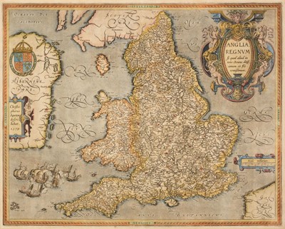 Lot 98 - England & Wales. . Ortelius (Abraham & Saxton Christopher), Anglia Regnum..., 1603