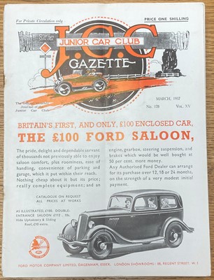 Lot 213 - Junior Car Club. Gazette, 46 original issues (nos. 164-209), For Private Circulation only, 1936-1939