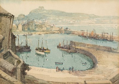 Lot 178 - Birch (Samuel John 'Lamorna', 1869-1955). Newlyn Harbour, 1941