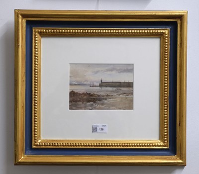 Lot 128 - Langley (William, 1852-1922). Old Newlyn Quay