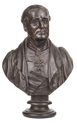 Lot 534 - Duke of Wellington. A bronze bust of the Duke of Wellington after Henry Weigall 1852
