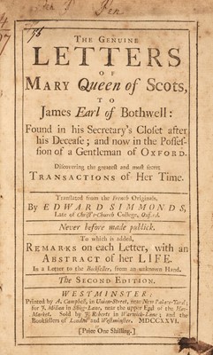 Lot 147 - 1689 Buchanan (George). A Detection of the Actions of Mary Queen of Scots, 1689