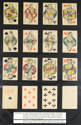 Lot 237 - German playing cards. Carte Mignonne, Düsseldorf: Oscar Lenssen, circa 1860, & 4 others