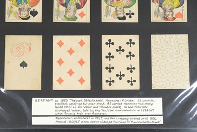 Lot 237 - German playing cards. Carte Mignonne, Düsseldorf: Oscar Lenssen, circa 1860, & 4 others