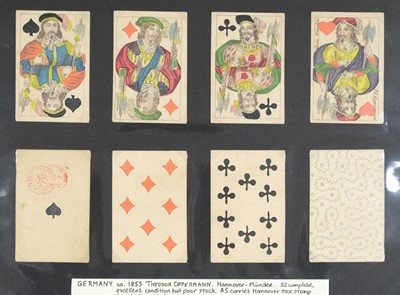 Lot 237 - German playing cards. Carte Mignonne, Düsseldorf: Oscar Lenssen, circa 1860, & 4 others