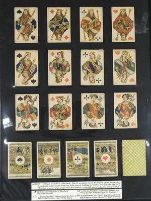 Lot 236 - German playing cards. Berlin pattern, Stralsund: Ludwig v.d. Osten, circa 1850s, & 5 others