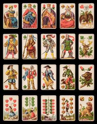 Lot 241 - German playing cards. Deutsche Spielkarten No.301, variant 2, B. Dondorf, circa 1880s, & 23 others