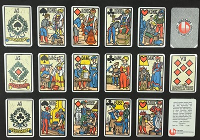 Lot 241 - German playing cards. Deutsche Spielkarten No.301, variant 2, B. Dondorf, circa 1880s, & 23 others