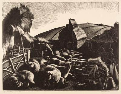 Lot 285 - Leighton (Clare, 1898-1989). Lambing (January from The Farmer's Year), 1931-32