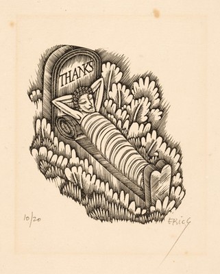 Lot 294 - Gill (Eric, 1882-1940). The Single Bed, 1934