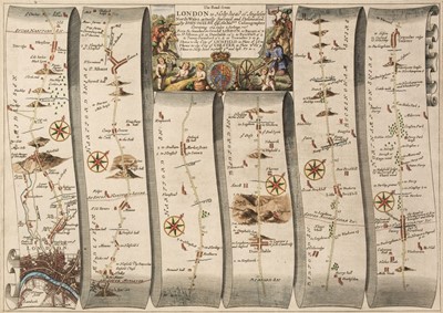 Lot 50 - Ogilby (John). The Road from London to Holy-head co. Anglesy..., circa 1675