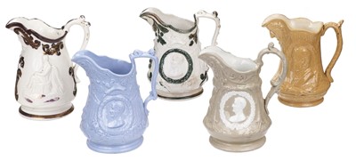 Lot 538 - Duke of Wellington. A collection of Victorian Duke of Wellington commemorative jugs
