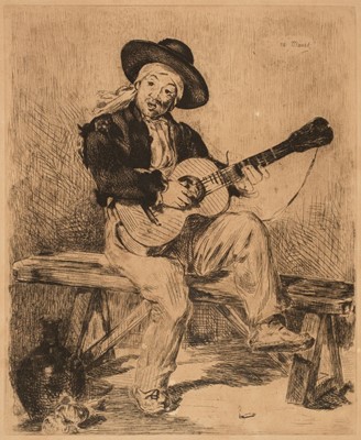 Lot 132 - Manet (Edouard, 1832–1883). Le chanteur espagnol (The Spanish Singer), 1861, etching