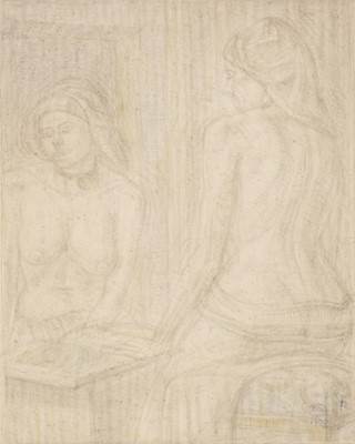 Lot 312 - McComb (Leonard, 1930 – 2018). Two Female Nudes, 1978, pencil and wash, signed