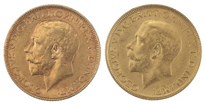 Lot 523 - George V. Gold Sovereign (2), 1912, 1918 very fine