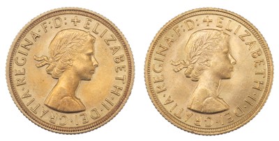 Lot 524 - Elizabeth II. Gold Sovereign (2), 1958, 1959, good very fine