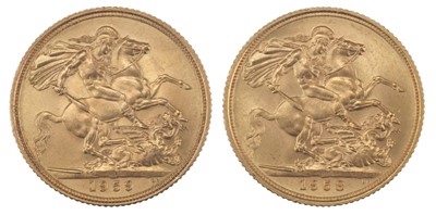 Lot 524 - Elizabeth II. Gold Sovereign (2), 1958, 1959, good very fine