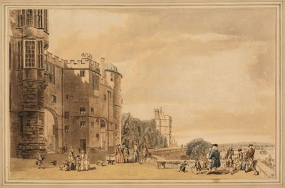 Lot 60 - Sandby, P. Windsor Terrace looking Westward, 1776, etching with aquatint and watercolour