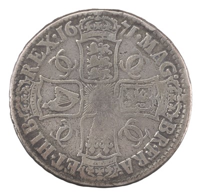 Lot 506 - Charles II (1660-1685). Crown, 1671, third bust, V. TERTIO type, fine