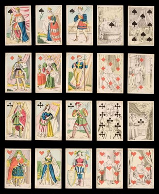 Lot 243 - German playing cards. Galantes Spiel (Lover's pack), Frankfurt am Main: J.A. Steinberger, circa 1840