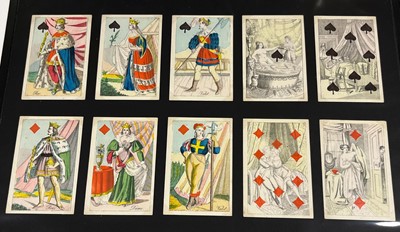 Lot 243 - German playing cards. Galantes Spiel (Lover's pack), Frankfurt am Main: J.A. Steinberger, circa 1840