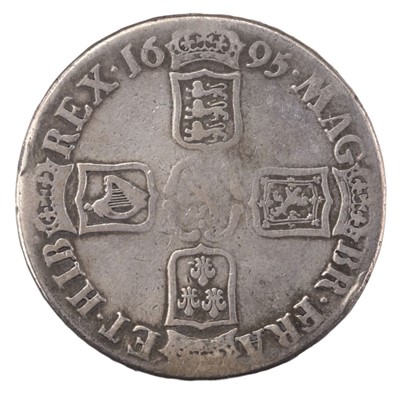 Lot 509 - William III (1694-1702). Crown, 1695, edge worn, fine