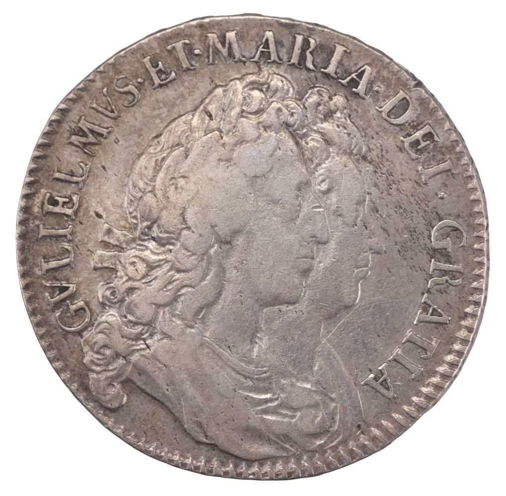 Lot 508 - William and Mary (1688-1694). Halfcrown, 1693, QVINTO, fine