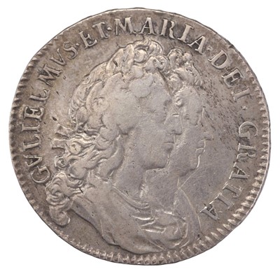 Lot 508 - William and Mary (1688-1694). Halfcrown, 1693, QVINTO, fine