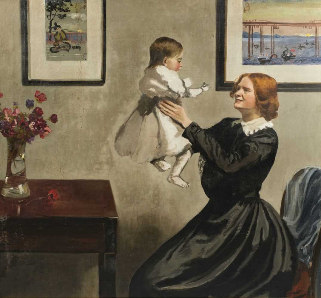 Lot 233 Modern British School Mother And Child lot-233-modern-british-school-mother-and-child