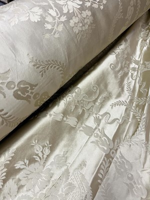 Lot 616 - Fabric. A bolt of pale gold 'Lullingstone' silk damask by Gainsborough, circa 1930s