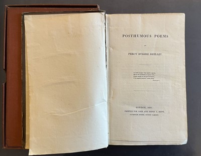 Lot 316 - Shelley (Percy Bysshe). Posthumous Poems, 1st edition, London: John and Henry L. Hunt, 1824