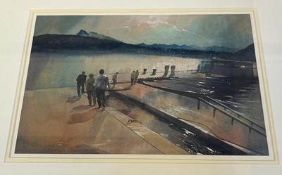 Lot 217 - Worth (Leslie Charles, 1923-2009). Walking to the Boat on Minnewanka, 1984