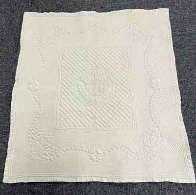 Lot 592 - Boutis de Provence. A finely-worked quilt portion, probably French, early 19th century, & 2 others