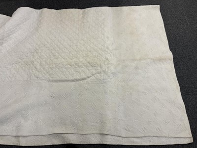 Lot 592 - Boutis de Provence. A finely-worked quilt portion, probably French, early 19th century, & 2 others