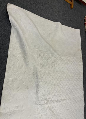 Lot 592 - Boutis de Provence. A finely-worked quilt portion, probably French, early 19th century, & 2 others