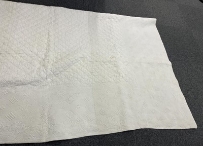 Lot 592 - Boutis de Provence. A finely-worked quilt portion, probably French, early 19th century, & 2 others