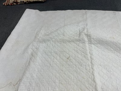 Lot 592 - Boutis de Provence. A finely-worked quilt portion, probably French, early 19th century, & 2 others