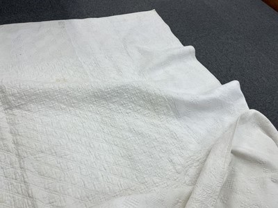 Lot 592 - Boutis de Provence. A finely-worked quilt portion, probably French, early 19th century, & 2 others