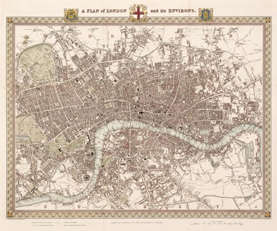 Lot 41 - London. Walker (J & C), A Plan of London and its Environs, circa 1830