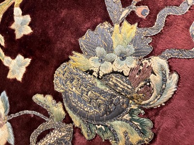 Lot 607 - Embroidered pelmets. A pair of metalwork pelmets, Continental, early 18th century, & later