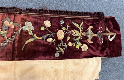 Lot 607 - Embroidered pelmets. A pair of metalwork pelmets, Continental, early 18th century, & later