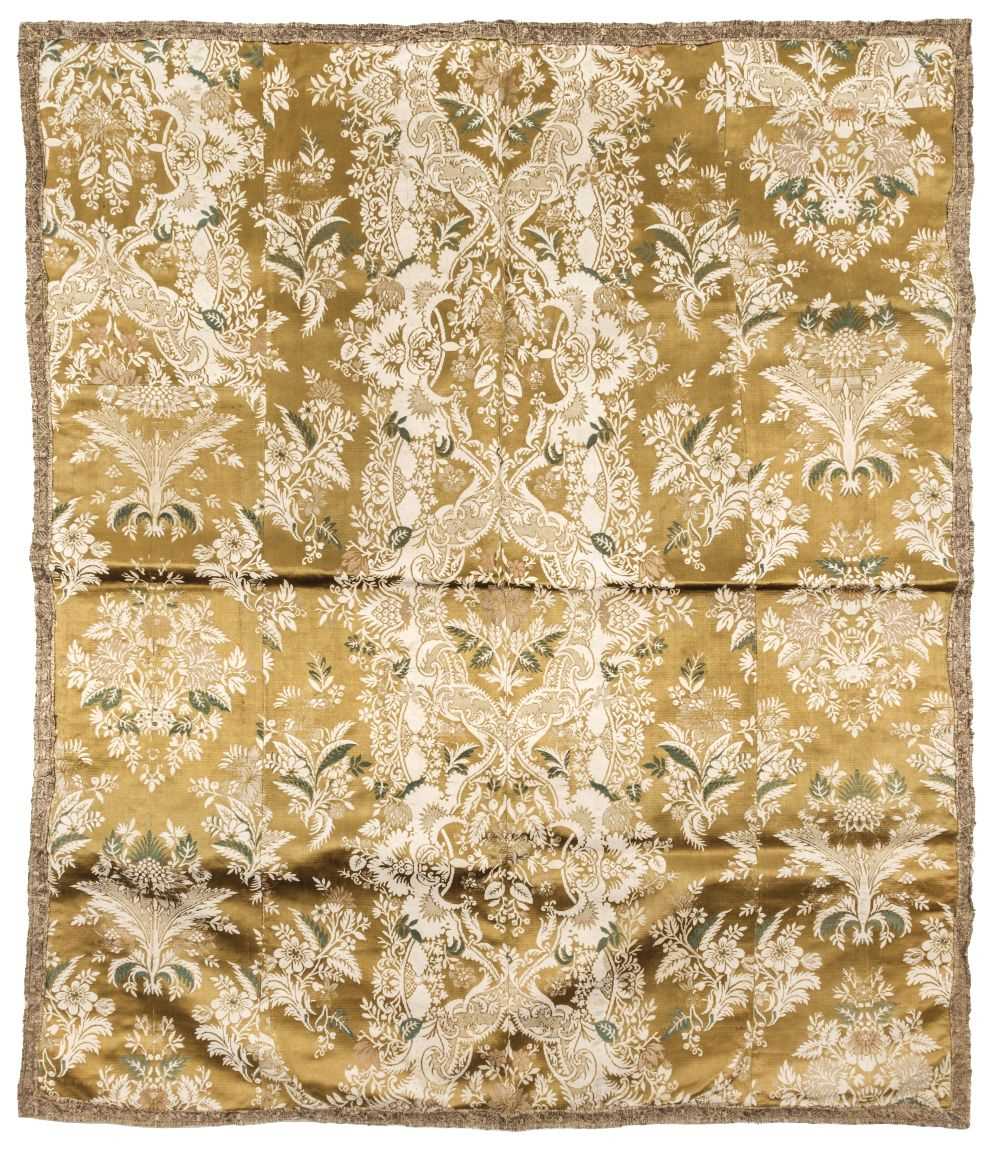 Lot 624 - Fabric. A panel of silk lampas persienne, French, 1720s