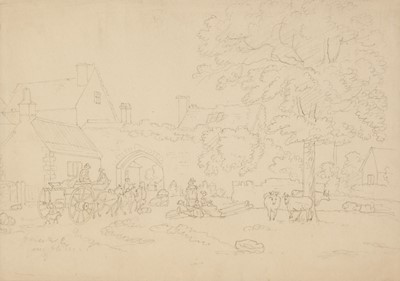 Lot 67 - Sandby (Paul, 1731-1806). Abbey on the Wye, circa 1812, drawing in pencil