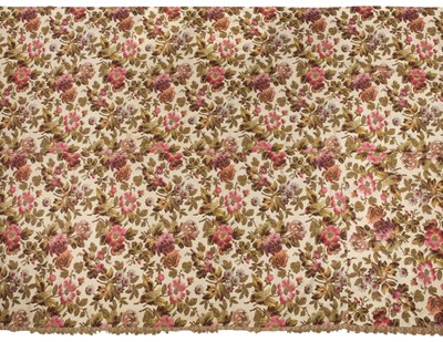 Lot 620 - Fabric. A large piece of floral chintz, French, circa 1870